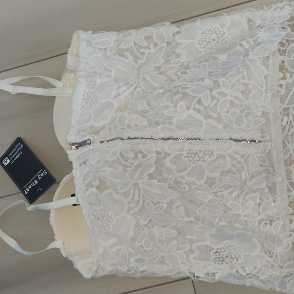 Say What? Cream Lace Chemise Top - Picture 2 of 2